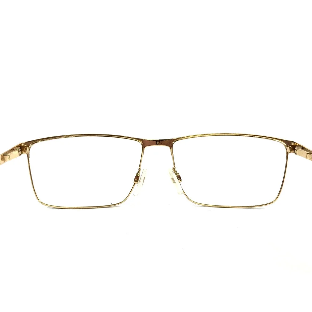 Alberto Romani Eyeglasses Frames AR8000 BK Black Gold Rectangle 57-15-140